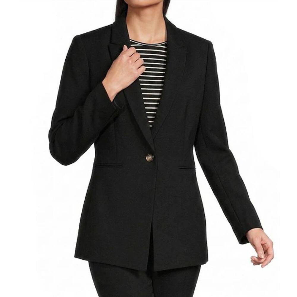 Alex Marie Liza Anywhere Everywhere Coordinating Peak Lapel Black Blazer Jacket